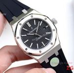 Fake Audemars Piguet Royal Oak 42mm Watch Black Dial Black Rubber Strap_th.jpg